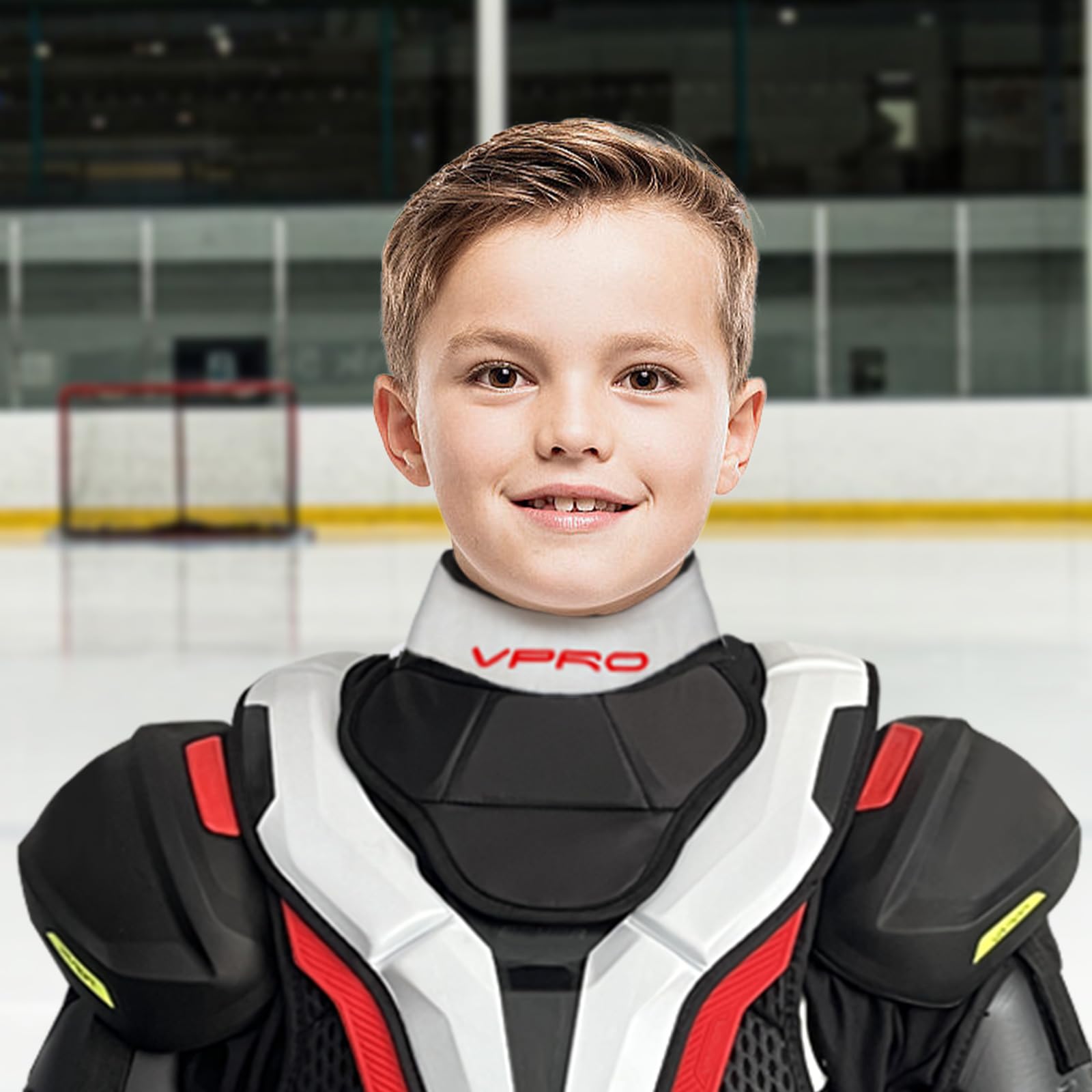 VPRO Hockey Neck Guard - Ice Hockey Neck Protector with Extension - Lightweight and Adjustable Collar for Adult & Youth Players - Image 6