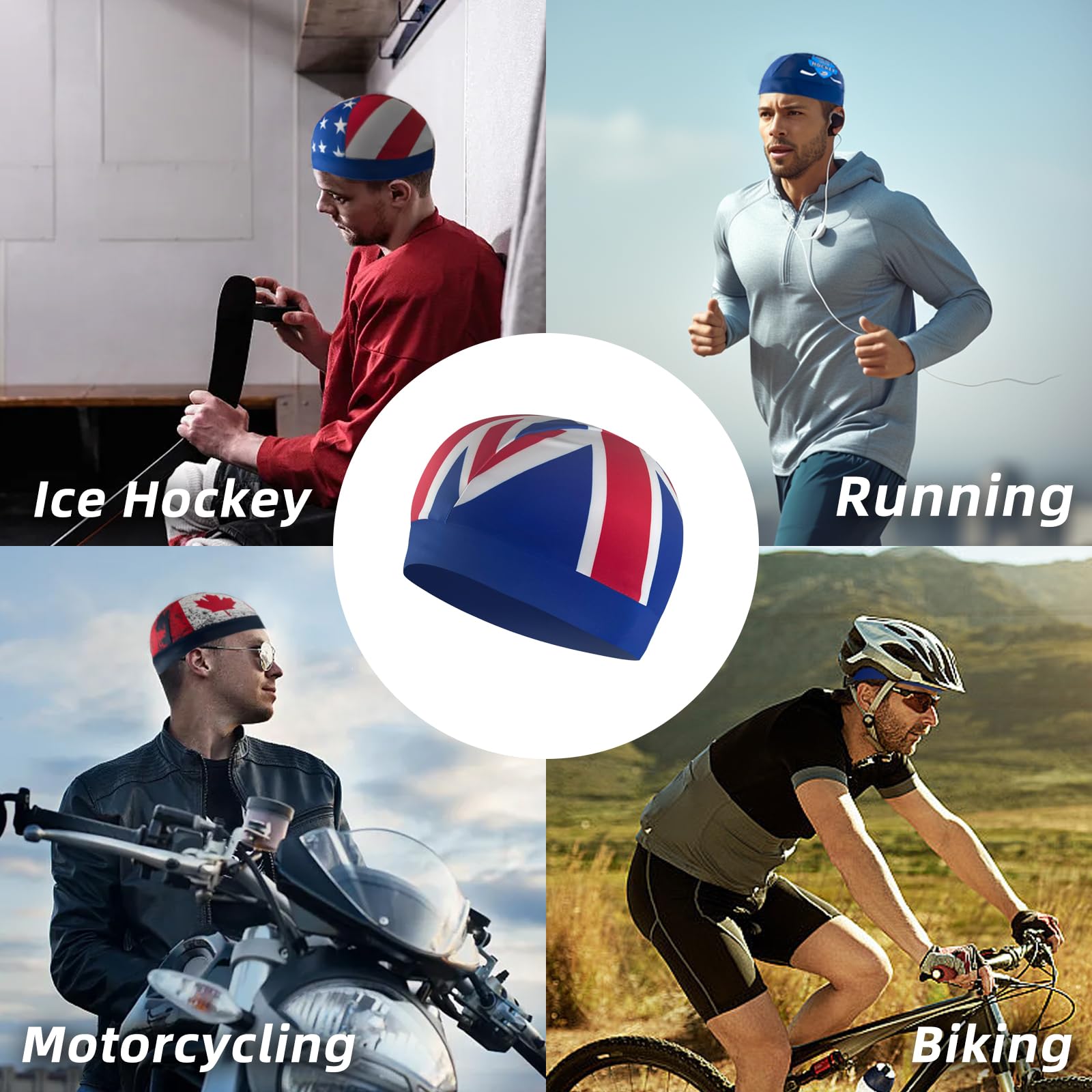 VPRO Ice Hockey Skull Cap Sweat Wicking Ice Hockey Cycling Football Cooling Skull Caps for Men Women - Image 3