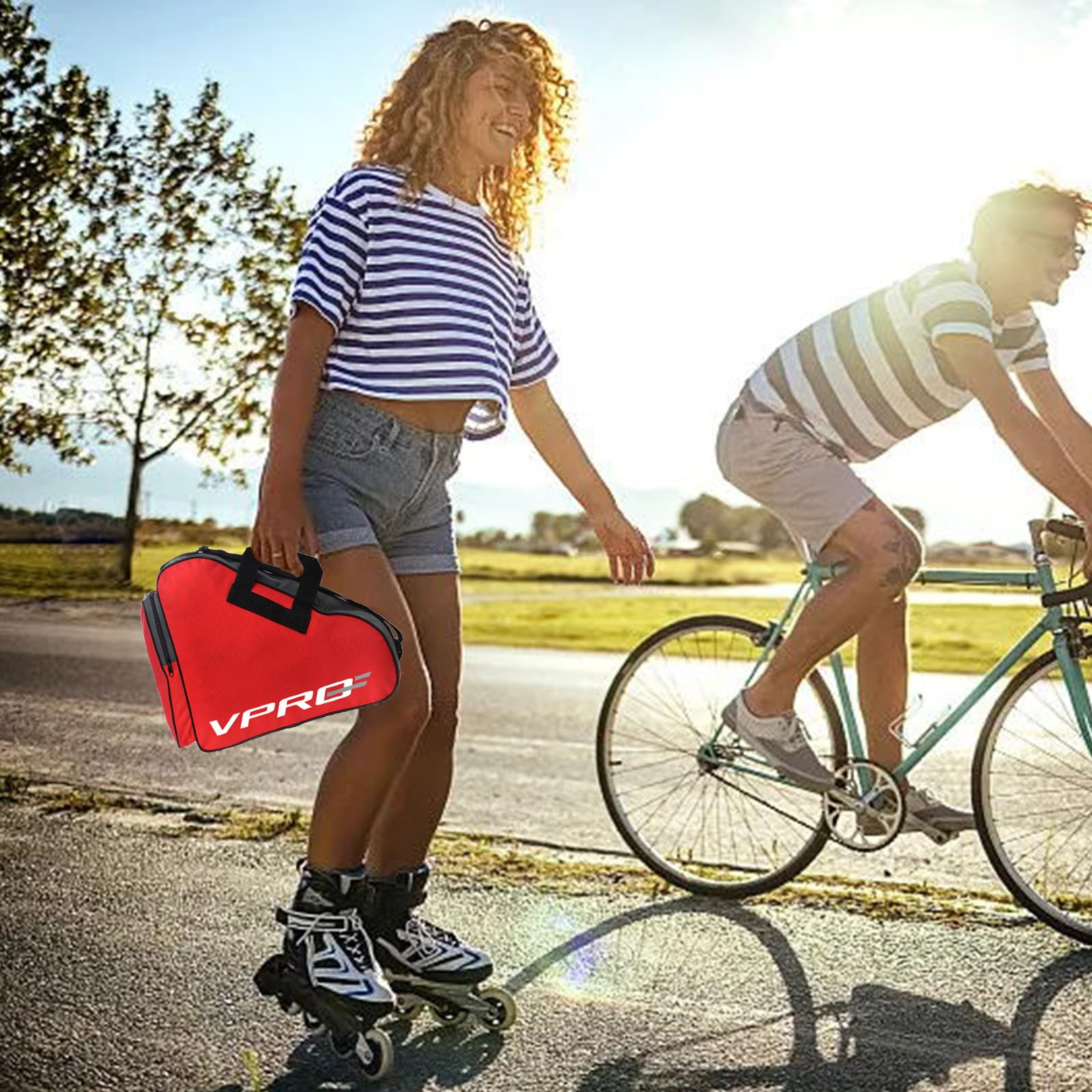 VPRO Ice & Inline Skate Bag - Roller Skate Bag with Adjustable Shoulder Strap and Top Handle for Kids and Adults - Image 7